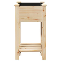Produktbild för Trädgårdsplanterare Beige 45 x 45 x 76,5 cm Massivt Furu