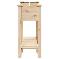 Produktbild för Trädgårdsplanterare Beige 71 x 37 x 76,5 cm Massivt Furu