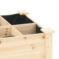 Produktbild för Trädgårdsplanterare Beige 71 x 37 x 76,5 cm Massivt Furu