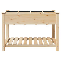 Produktbild för Trädgårdsplanterare Beige 115 x 59 x 76,5 cm Massivt Furu