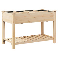 Produktbild för Trädgårdsplanterare Beige 115 x 59 x 76,5 cm Massivt Furu