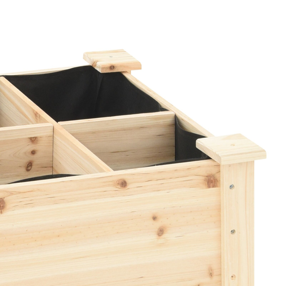 Produktbild för Trädgårdsplanterare Beige 115 x 59 x 76,5 cm Massivt Furu