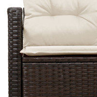 Produktbild för Trädgårdsoffa med kudde 120 x 62 x 69 cm konstrotting
