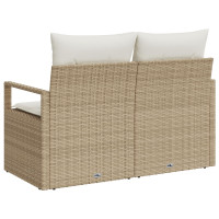 Produktbild för Trädgårdsoffa med kudde 120 x 62 x 69 cm konstrotting