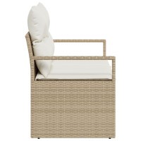 Produktbild för Trädgårdsoffa med kudde 120 x 62 x 69 cm konstrotting