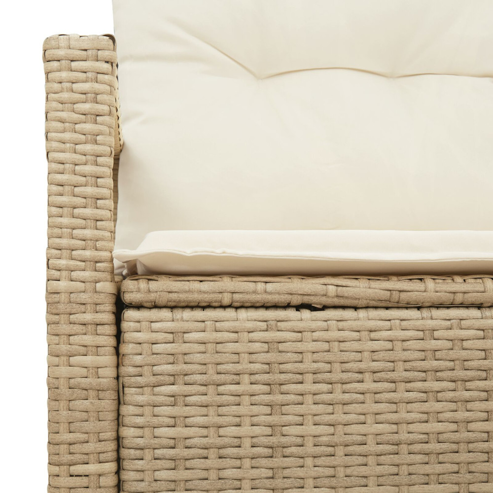 Produktbild för Trädgårdsoffa med kudde 120 x 62 x 69 cm konstrotting