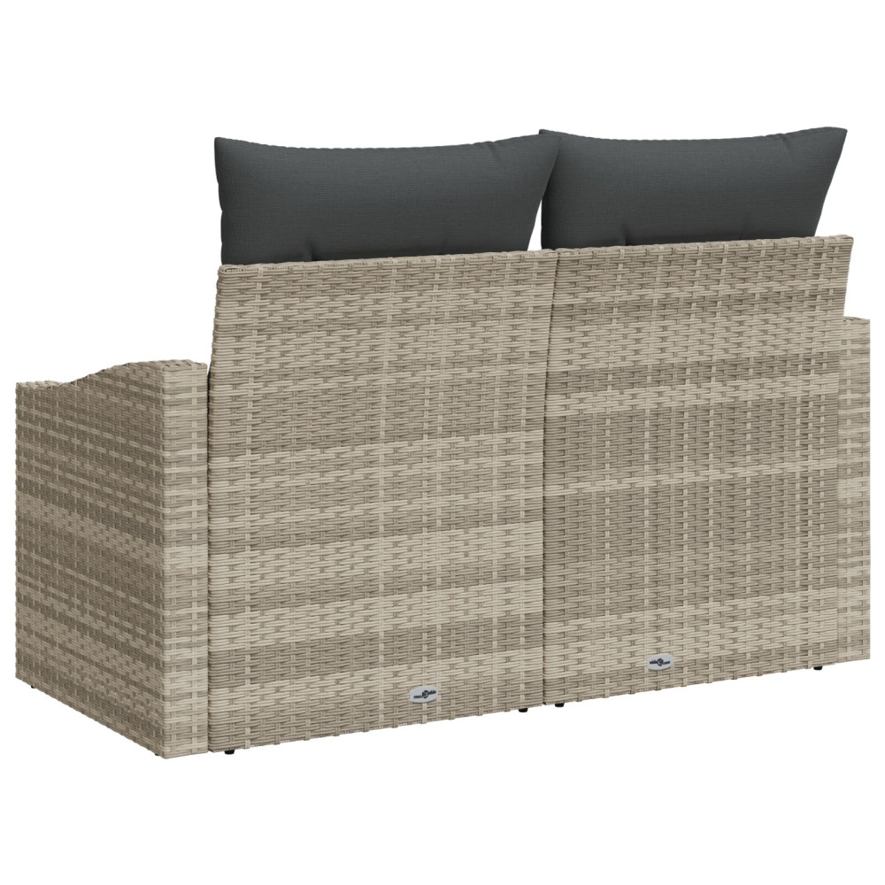 Produktbild för Trädgårdsoffa med kudde 123 x 62 x 69 cm konstrotting