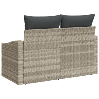 Produktbild för Trädgårdsoffa med kudde 123 x 62 x 69 cm konstrotting