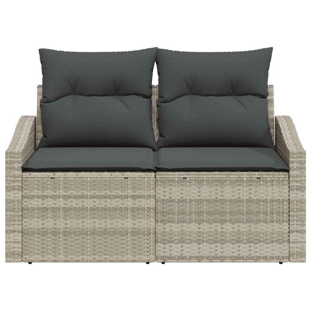 Produktbild för Trädgårdsoffa med kudde 123 x 62 x 69 cm konstrotting