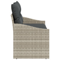Produktbild för Trädgårdsoffa med kudde 123 x 62 x 69 cm konstrotting