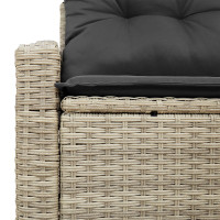 Produktbild för Trädgårdsoffa med kudde 123 x 62 x 69 cm konstrotting