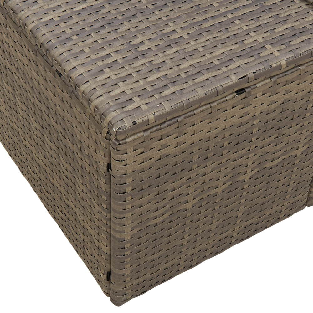 Produktbild för Trädgårdsoffa med kudde Grå 184 x 62 x 69 cm konstrotting