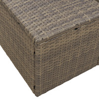 Produktbild för Trädgårdsoffa med kudde Grå 184 x 62 x 69 cm konstrotting
