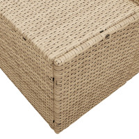 Produktbild för Trädgårdsoffa med kudde Beige 184 x 62 x 69 cm konstrotting