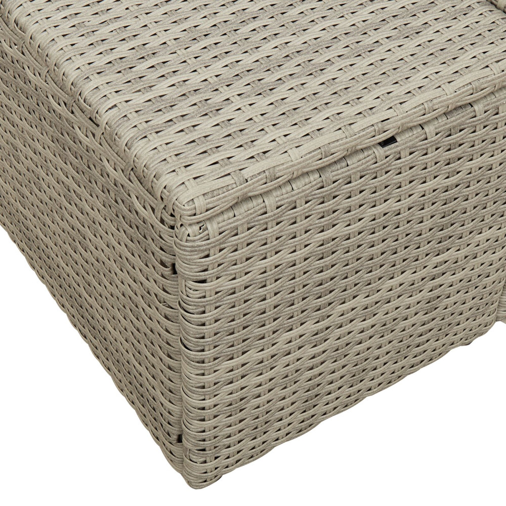 Produktbild för Trädgårdsoffa med kudde Grå 184 x 62 x 69 cm konstrotting