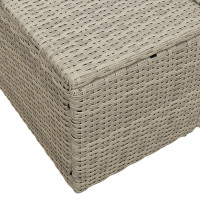 Produktbild för Trädgårdsoffa med kudde Grå 184 x 62 x 69 cm konstrotting