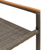 Produktbild för Trädgårds stapelbara stolar 2 pcs Grå och Brun 54 x 56 x 90 cm