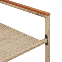 Produktbild för Trädgårds stapelbara stolar 2 pcs Kräm och brun 54 x 56 x 90 cm