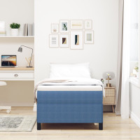Produktbild för Bäddfjäder Blå 80 x 200 cm Kordread tyg