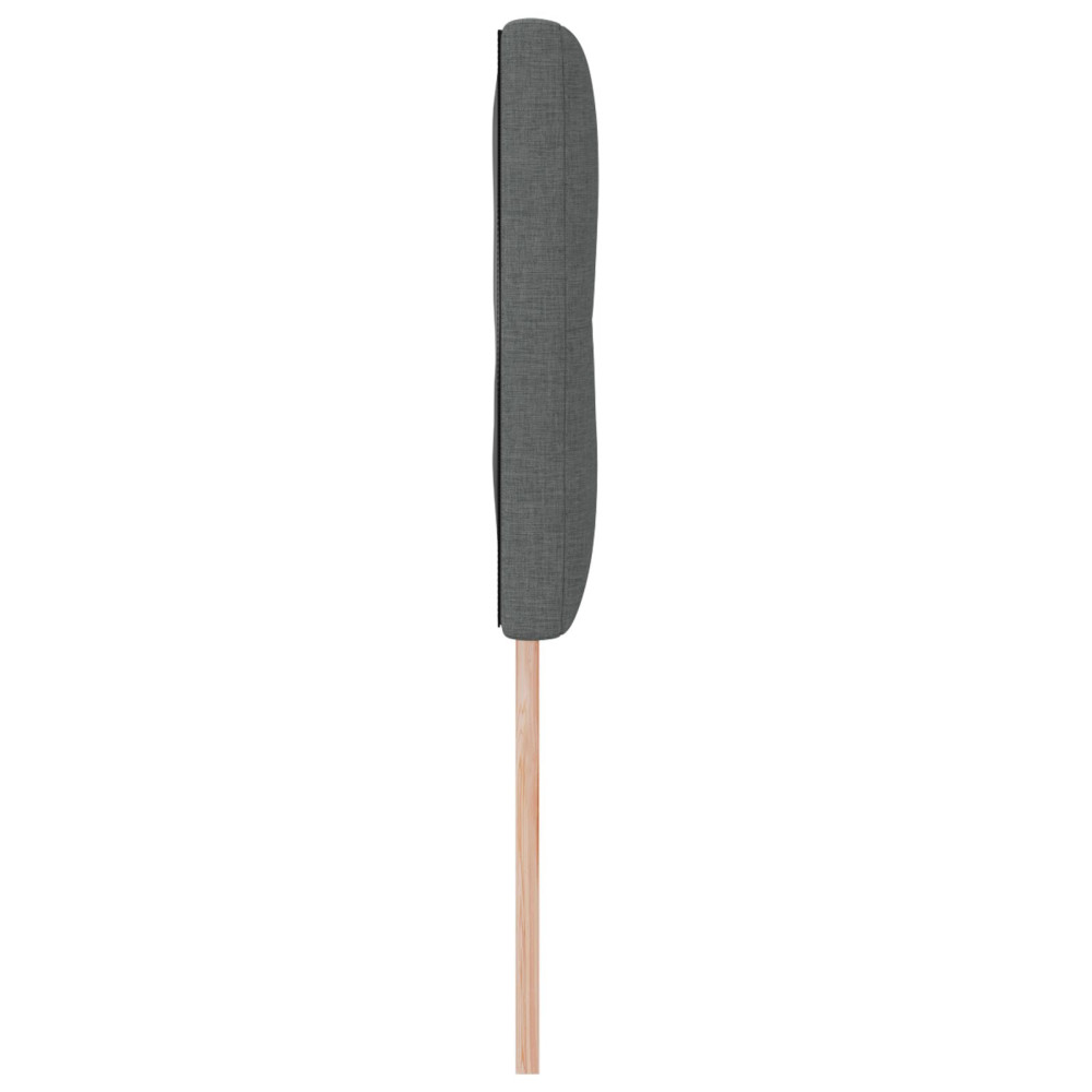 Produktbild för Höjdjusterbar Sänggavel med huvudgavel Mörkgrå 144 cm tyg