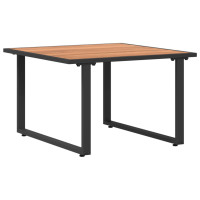 Produktbild för Kaffeebord Svart och Brunt 55 x 55 x 35 cm Pulverlackerat stål