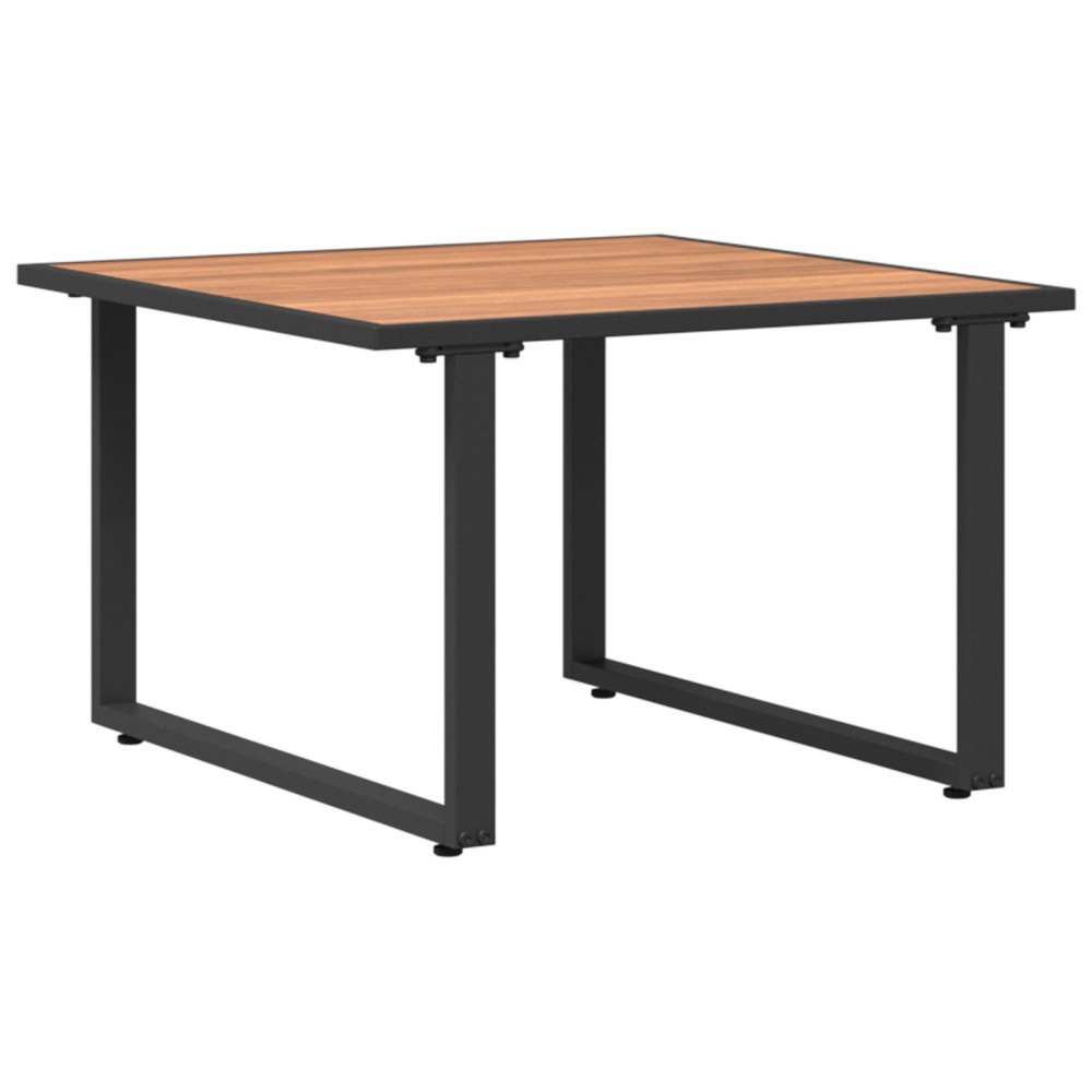 Produktbild för Kaffeebord Svart och Brunt 55 x 55 x 35 cm Pulverlackerat stål