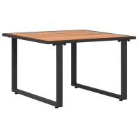 Produktbild för Kaffeebord Svart och Brunt 55 x 55 x 35 cm Pulverlackerat stål