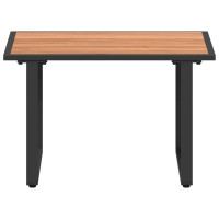 Produktbild för Kaffeebord Svart och Brunt 55 x 55 x 35 cm Pulverlackerat stål