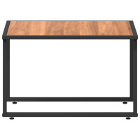 Produktbild för Kaffeebord Svart och Brunt 55 x 55 x 35 cm Pulverlackerat stål
