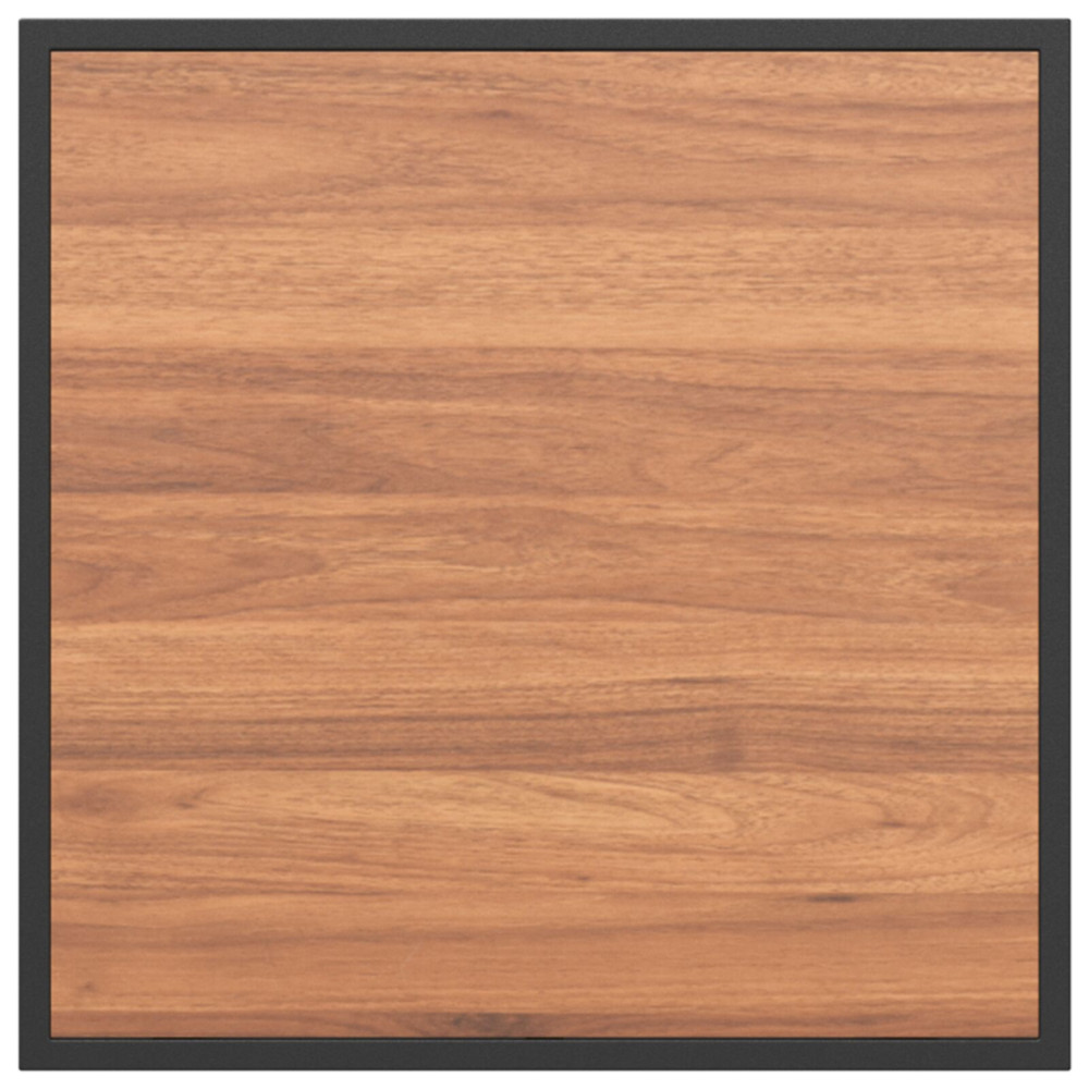 Produktbild för Kaffeebord Svart och Brunt 55 x 55 x 35 cm Pulverlackerat stål