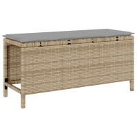 Produktbild för Trädgårdsmöbelset Beige konstrotting
