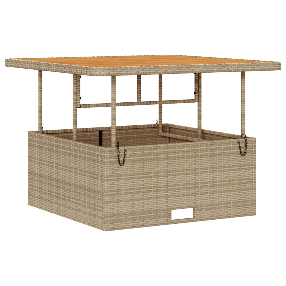 Produktbild för Trädgårdsmöbelset Beige konstrotting