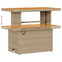 Produktbild för Trädgårdsmöbelset Beige konstrotting