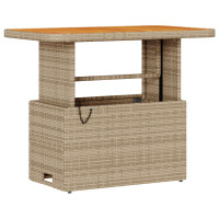 Produktbild för Trädgårdsmöbelset Beige konstrotting