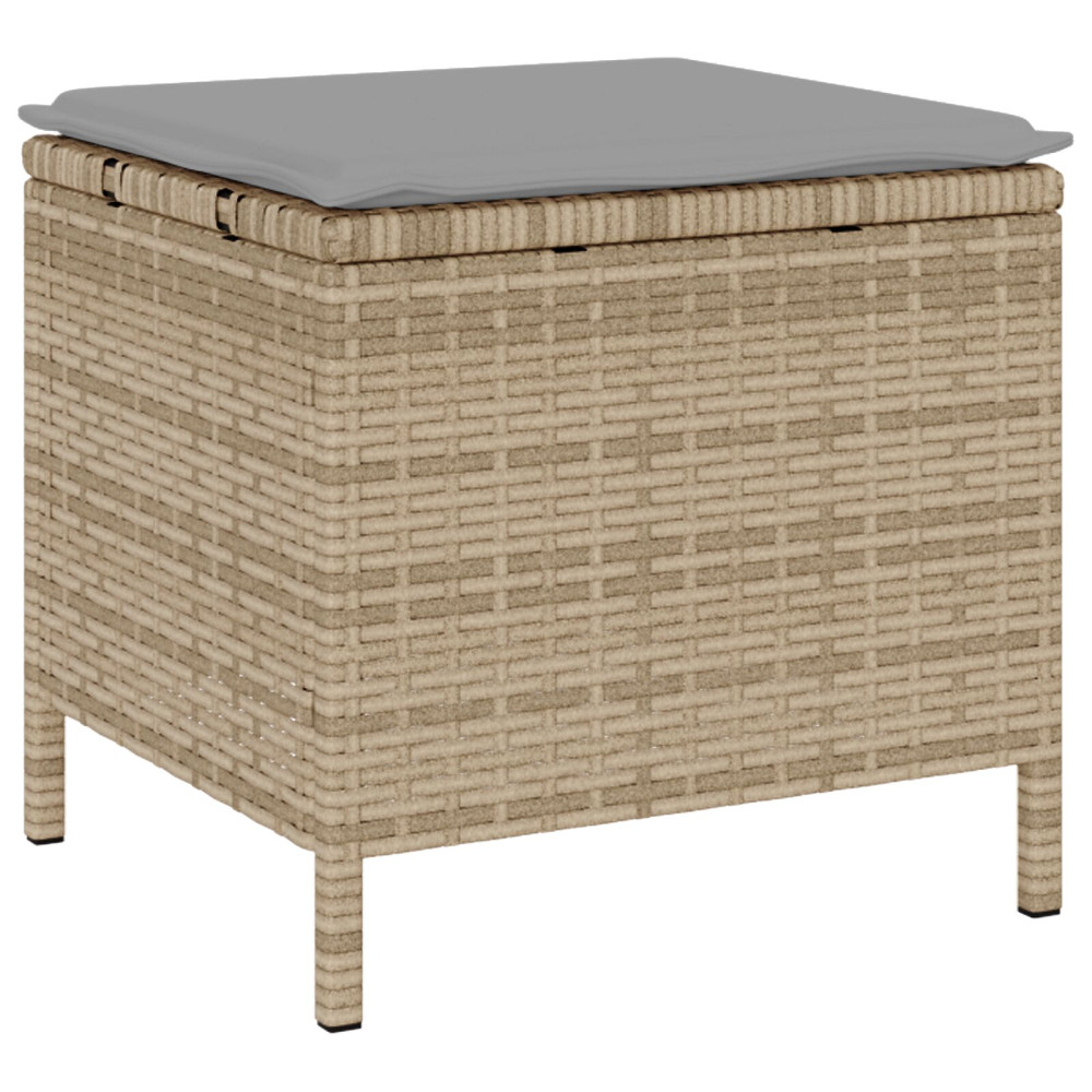 Produktbild för Trädgårdsmöbelset Beige konstrotting