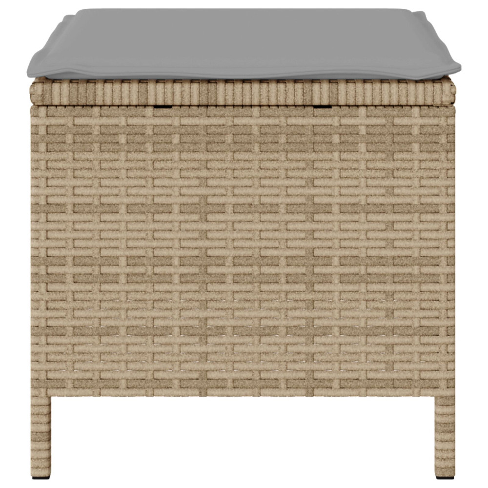 Produktbild för Trädgårdsmöbelset Beige konstrotting