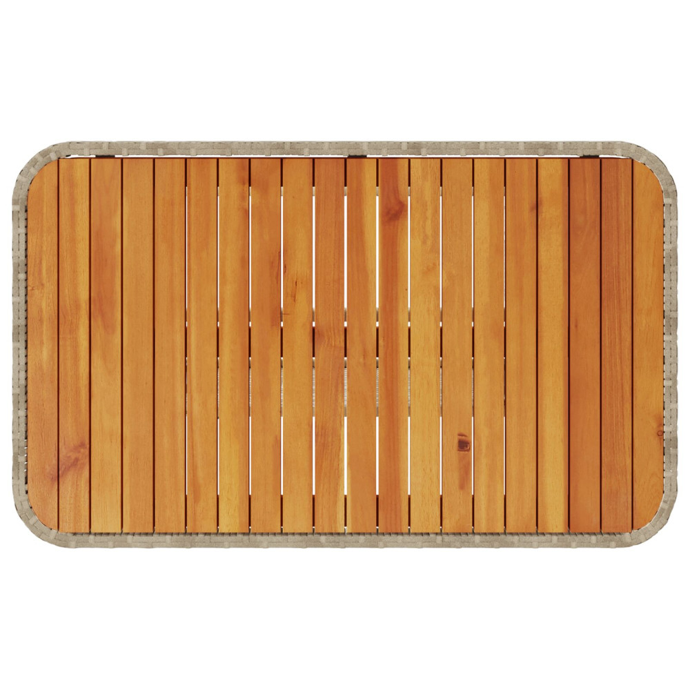 Produktbild för Trädgårdsmöbelset Beige konstrotting