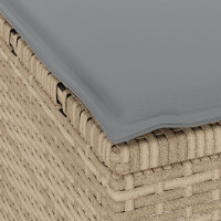 Produktbild för Trädgårdsmöbelset Beige konstrotting