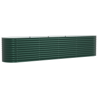 Produktbild för Höjd bädd Grön 400 x 80 x 81 cm Stål