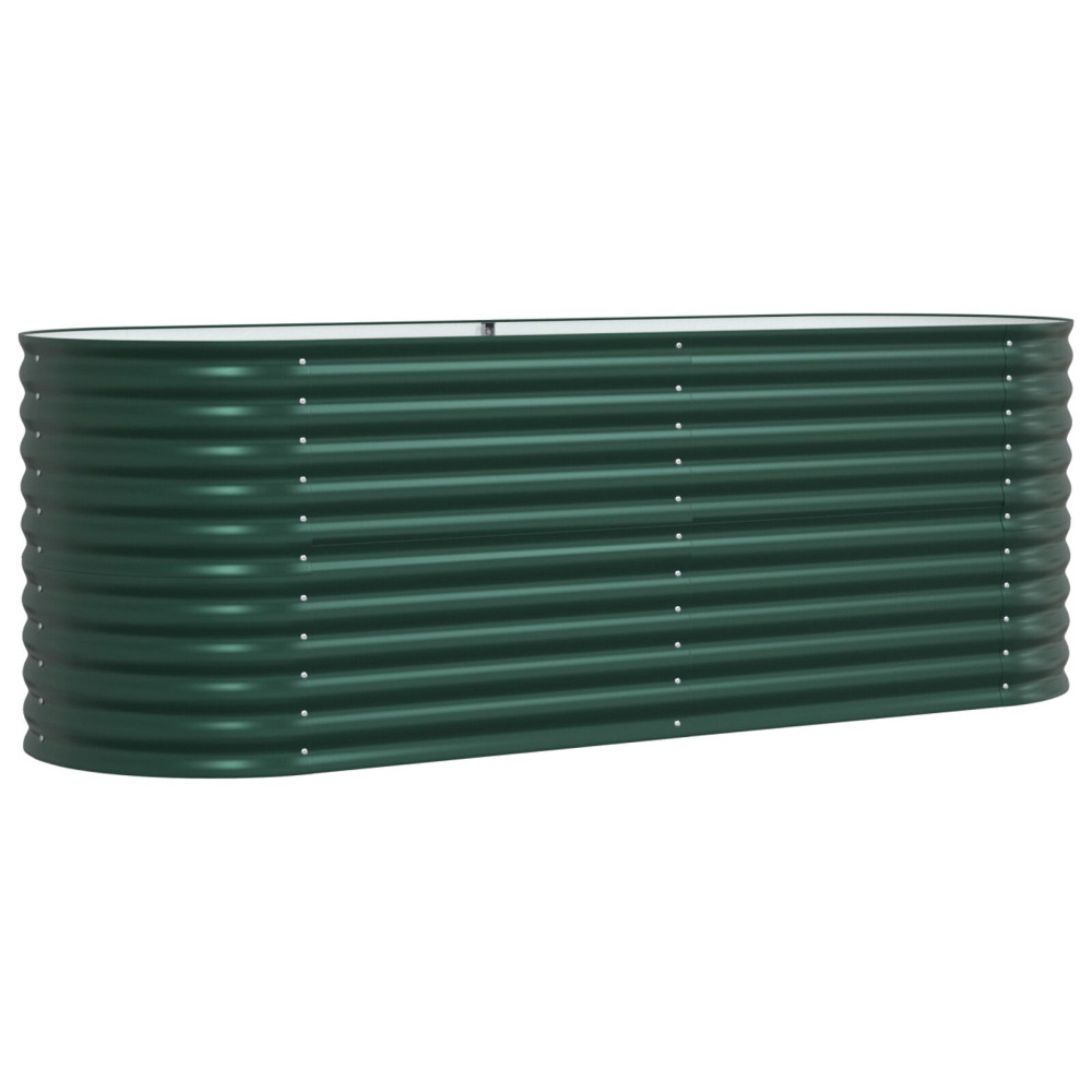 Produktbild för Höjd bädd Grön 240 x 80 x 81 cm Stål