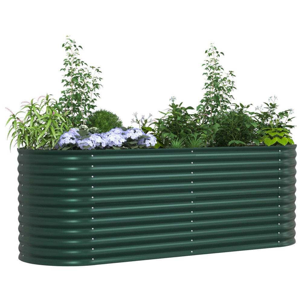 Produktbild för Höjd bädd Grön 240 x 80 x 81 cm Stål