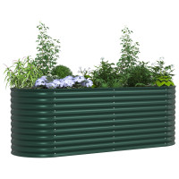 Produktbild för Höjd bädd Grön 240 x 80 x 81 cm Stål