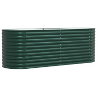 Produktbild för Höjd bädd Grön 240 x 80 x 81 cm Stål