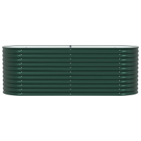 Produktbild för Höjd bädd Grön 240 x 80 x 81 cm Stål