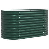 Produktbild för Höjd bädd Grön 160 x 80 x 81 cm Stål