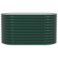 Produktbild för Höjd bädd Grön 160 x 80 x 81 cm Stål