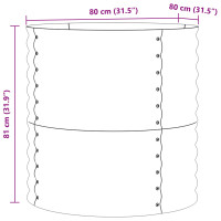 Produktbild för Höjd bädd Grön 80 x 80 x 81 cm Stål