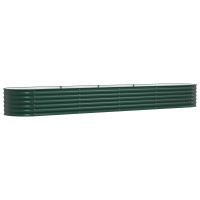 Produktbild för Höjd bädd Grön 400 x 80 x 44 cm Stål