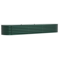 Produktbild för Höjd bädd Grön 320 x 80 x 44 cm Stål