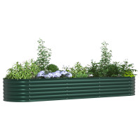 Produktbild för Höjd bädd Grön 320 x 80 x 44 cm Stål